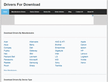 Tablet Screenshot of driversfordownload.com
